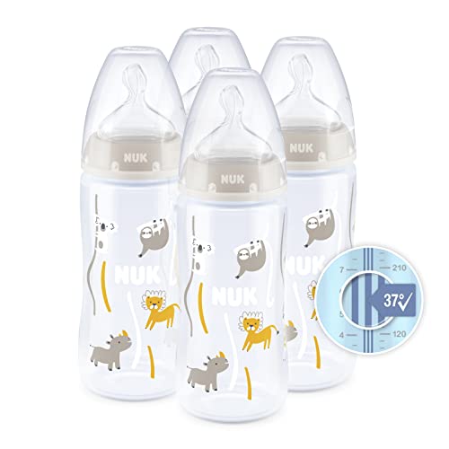 NUK First Choice+ Baby Bottles Set 300 ml Silicone Teat