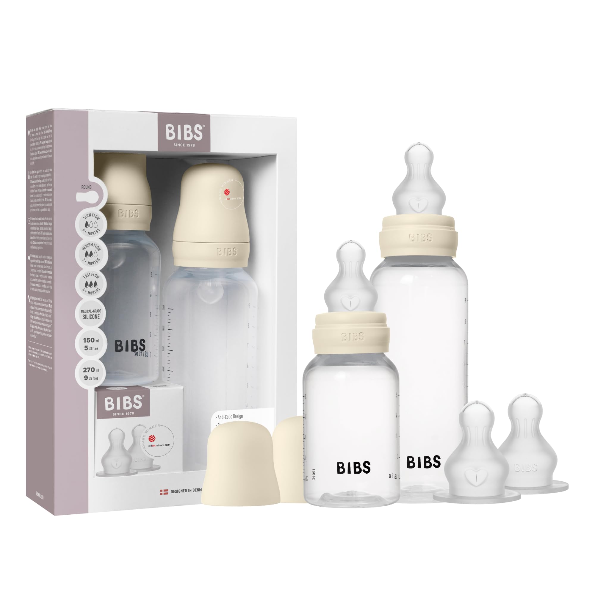 BIBS Baby Bottle Latex Grow and Flow