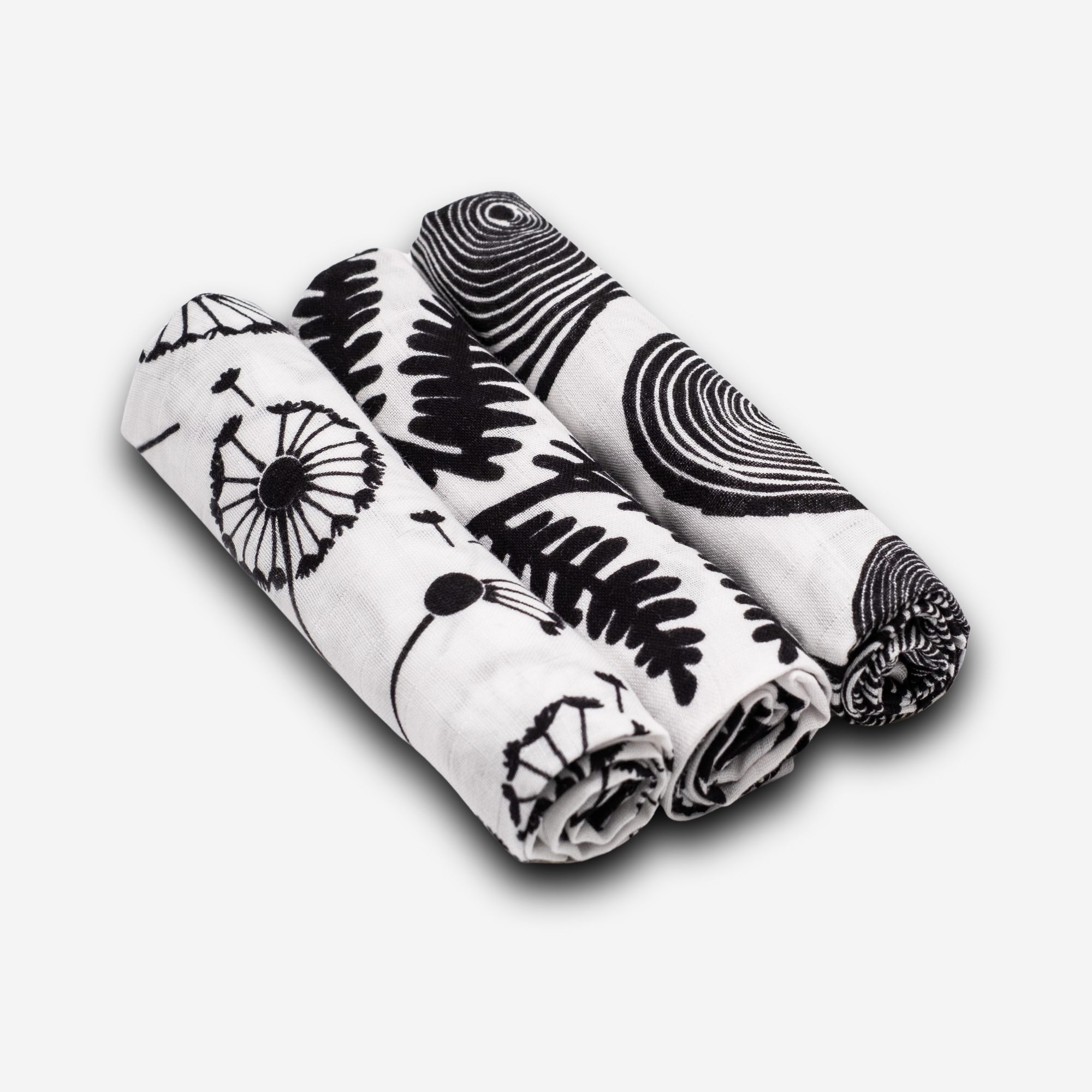 Etta Loves Plant Print 3-Pack Muslins