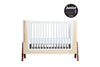 Gaia Baby Hera Complete Sleep Cot Bed - Natural + Walnut