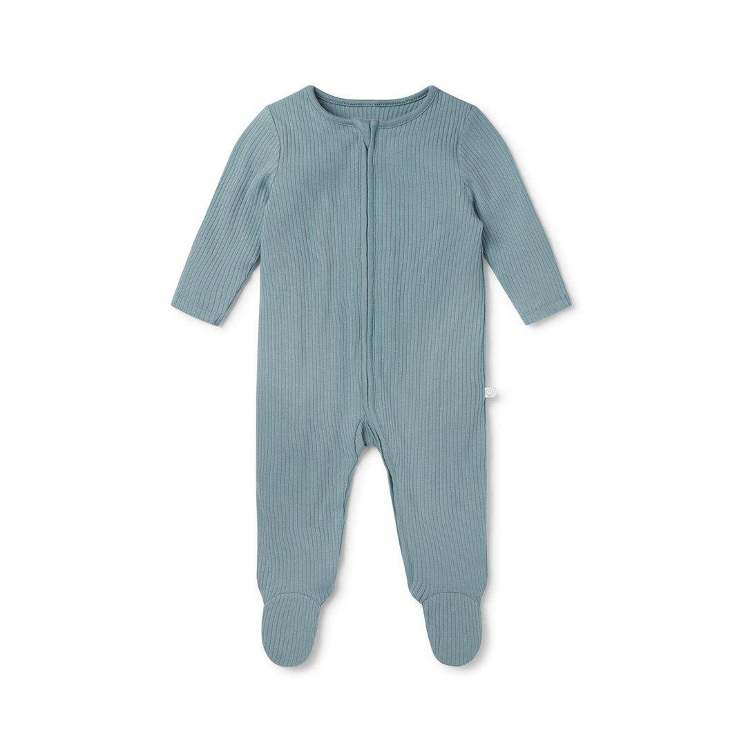 MORI Ribbed Clever Zip Sleepsuit