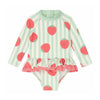 MORI Stripe Frill Long Sleeve Swimsuit
