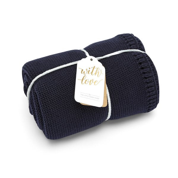 The Little Green Sheep Organic Knitted Cellular Baby Blanket