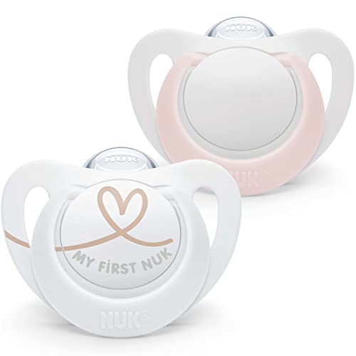 NUK Star Silicone Soothers - Pink - 2 Pack