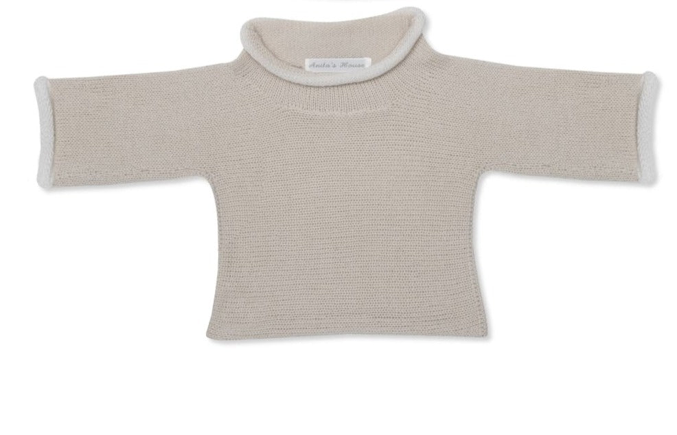 Anitas House Merino Jumper 0-6M / Beige Baby Clothing