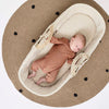 The Little Green Sheep Natural Quilted Moses Basket + Mattress - Linen Rice [AWIN] [Natural Baby Shower Ltd]