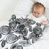 Etta Loves PLANT PRINT 3-PACK MUSLINS - for newborn to 4 month old babies