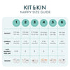 Kit & Kin Premium Eco Nappies, Size 4, (128 Nappies)