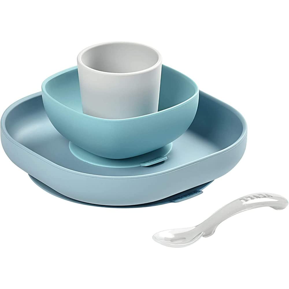Béaba - Silicone Feeding Meal Set - Set of 4 Pieces