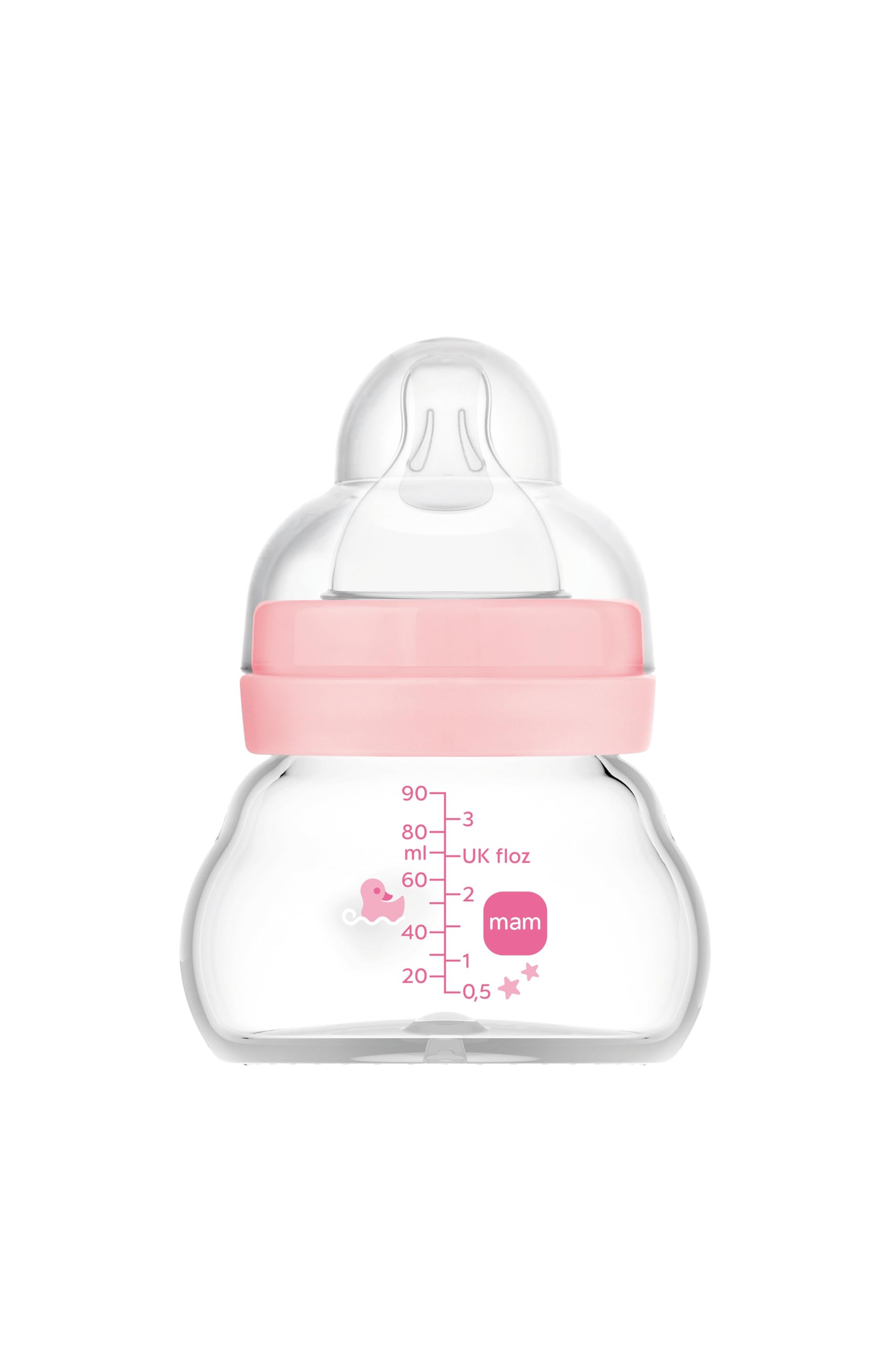 MAM Feel Good Glass Bottle with SkinSoft Silicone Teat