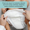 Kit & Kin Premium Eco-Friendly and Sustainable Starter Pack Bundle, Baby Nappies and Wipes, Size 1-160 Nappies, 240 Wipes