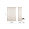 CuddleCo Clara 3 Door Triple Wardrobe