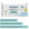 Kit & Kin Premium Eco-Friendly and Sustainable Starter Pack Bundle, Baby Nappies and Wipes, Size 1-160 Nappies, 240 Wipes