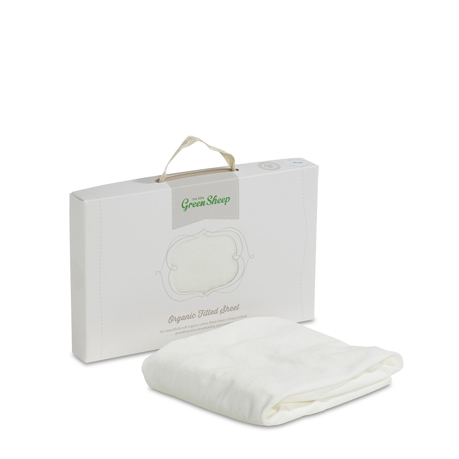 The Little Green Sheep Organic Fitted Sheet to fit Stokke Mini Crib 60x75cm