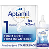 Aptamil Advanced 1 First Baby Milk Liquid Formula Starter Pack, 6x70 ml