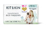 Kit & Kin Eco Nappies, Size 1, (40 x 6 Packs, 240 Nappies)