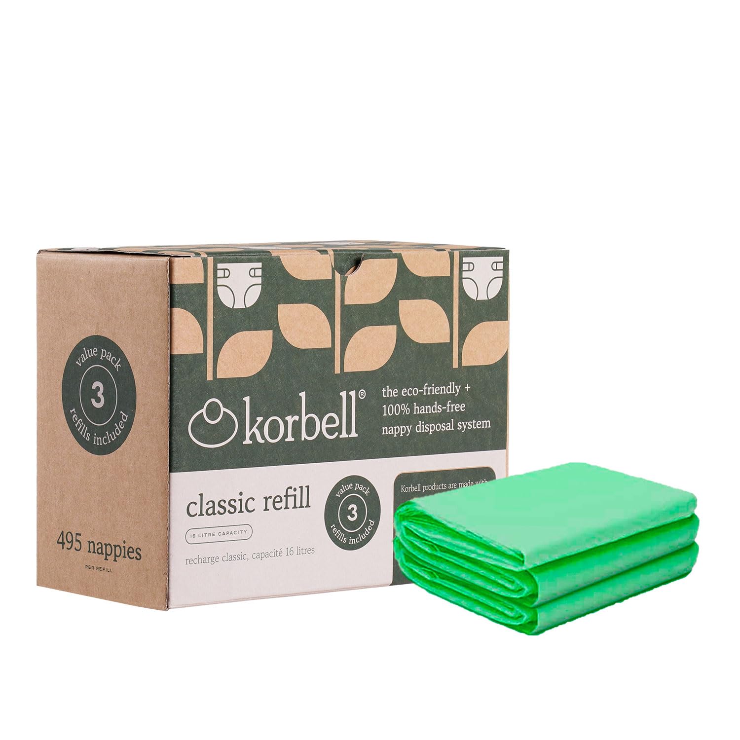 Korbell Eco Friendly Nappy Bin Refill