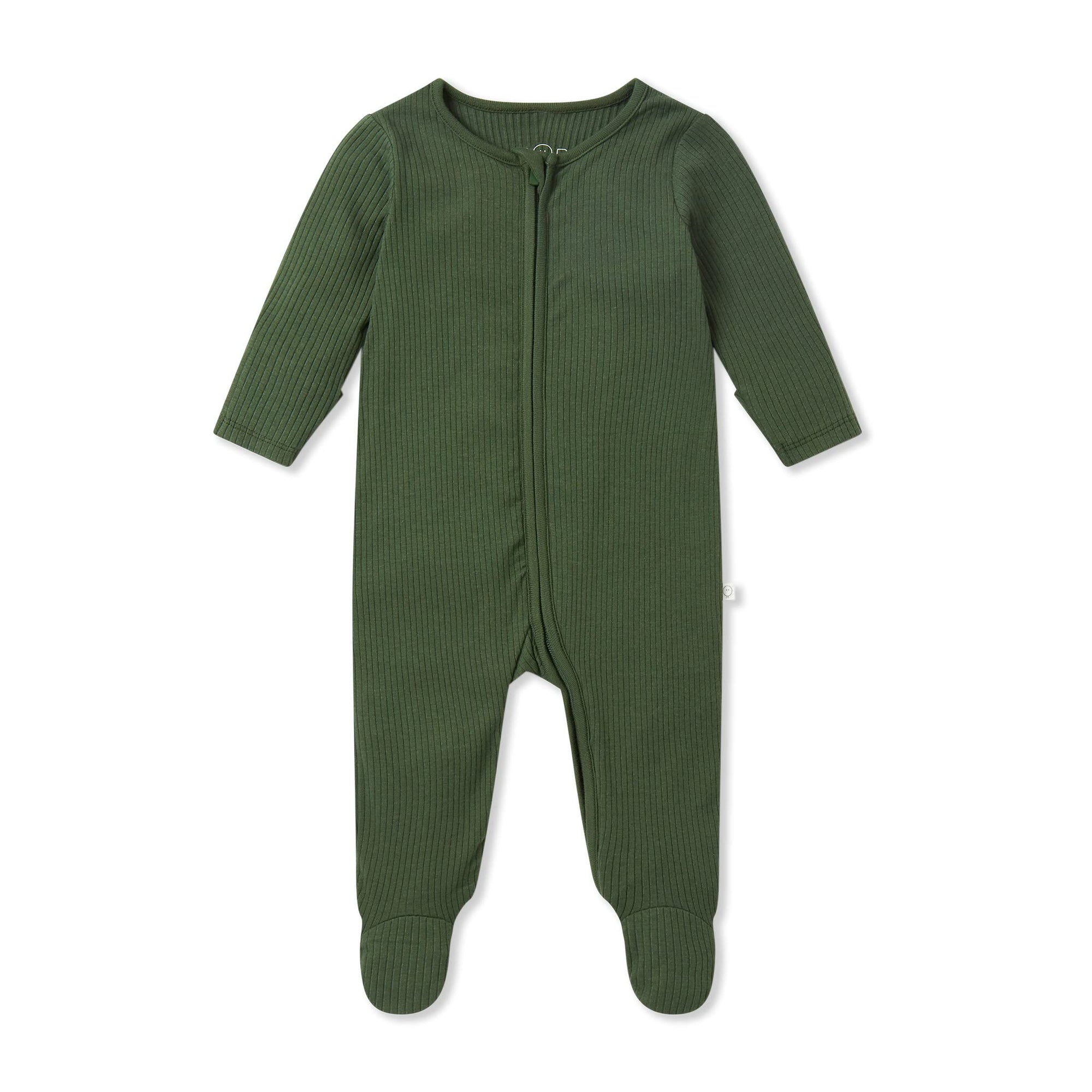 MORI Ribbed Clever Zip Sleepsuit