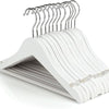 Wooden Hanger White without Pegs 12-pack