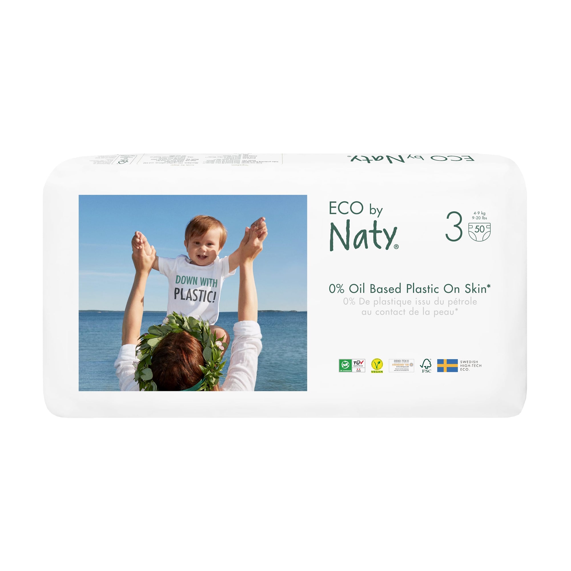 Eco by Naty Baby Nappies, Size 3, (100 Count)