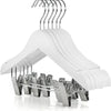 Wooden Hanger White with Pegs 6-pack