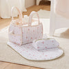 CuddleCo Nappy Caddy Set with Travel Changing Pad & Baby Wipe Cover
