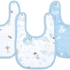 aden + anais Essentials Cotton Muslin Baby Snap Bibs - 3 Pack
