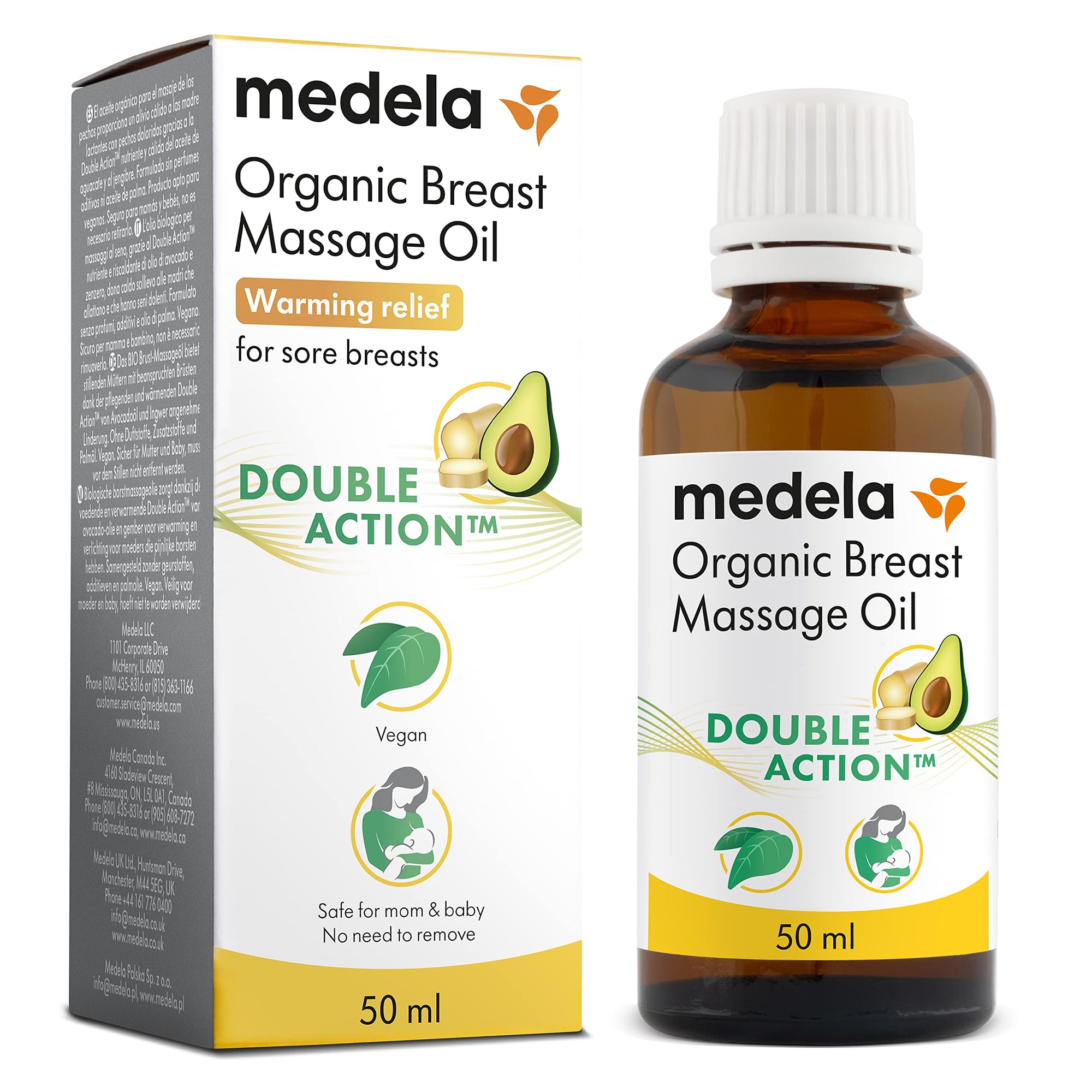 Medela Organic Breast Massage Oil for Breastfeeding Mothers