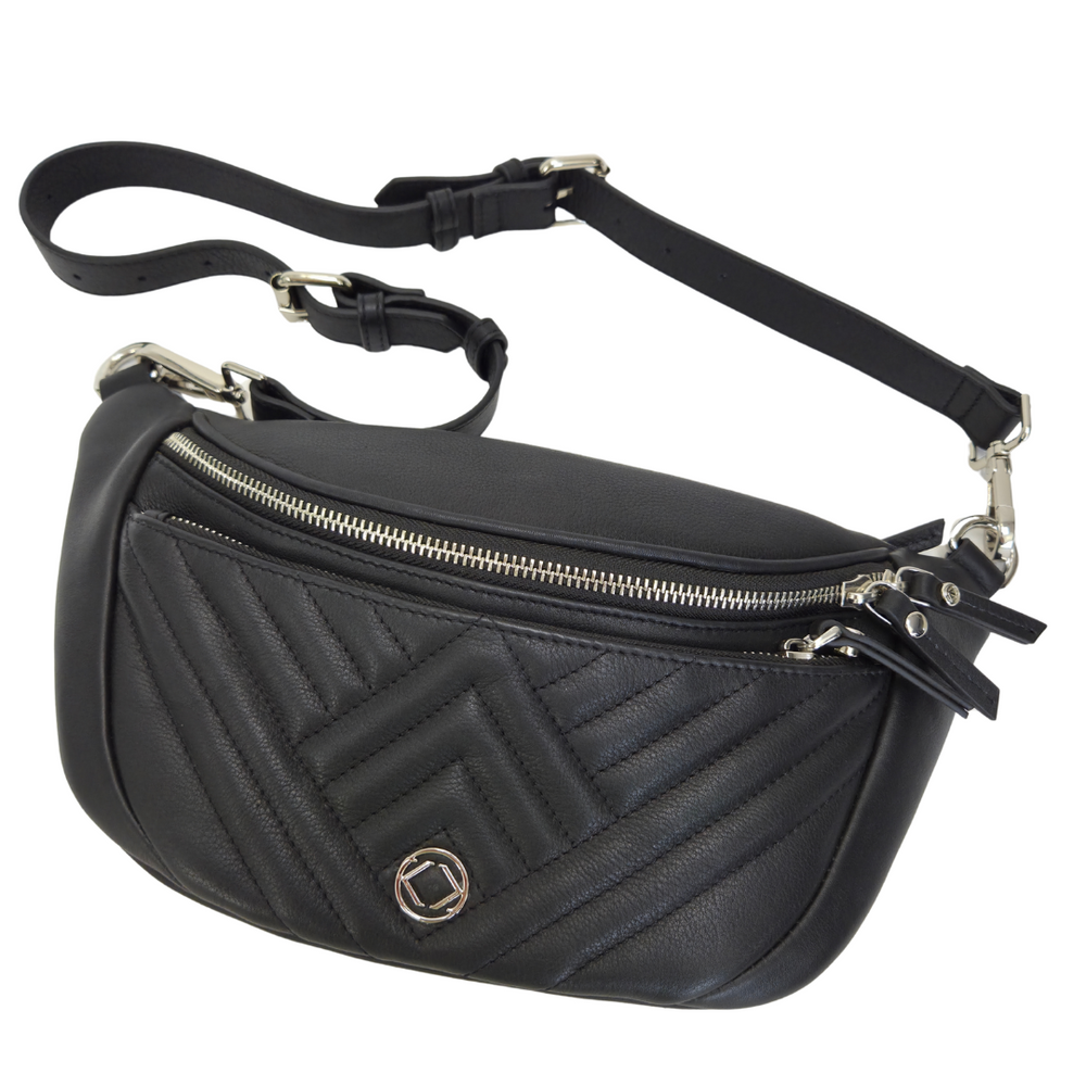 Kerikit Murphy Black Leather Bum Bag