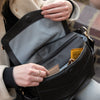 Storksak Aria Leather Compact Changing Bag Black