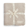 Avery Row Scallop Knit Blanket - Stone
