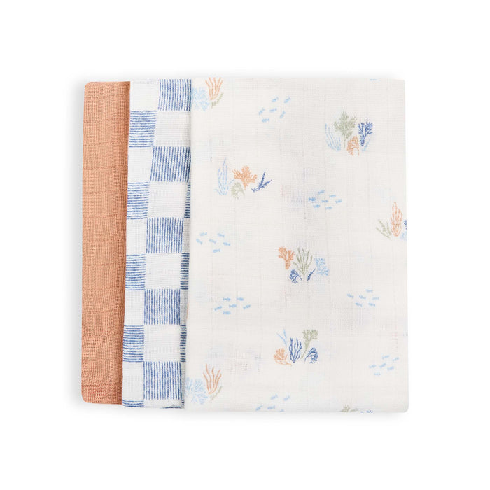 Avery Row Organic Cotton Baby Muslin Squares - Set of 3