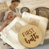 Cuddledry ‘First bath' Newborn Gift Bundle with Cuddledry Towel CUDDLEDRY