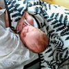 Etta Loves PLANT PRINT MUSLIN BLANKET - reversible newborn to 4/5+ months