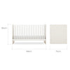CuddleCo Freya Cot Bed - Coastal White