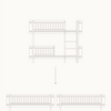 Oliver Furniture Mini+ Low Bunk Bed to 2 Junior Beds