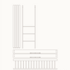 Oliver Furniture Mini+ Cot bed & Mini+ Junior bed to Low bunk bed