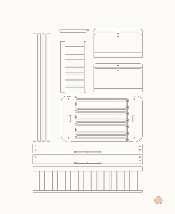 Oliver Furniture Mini+ Low Loft Bed to Low Bunk Bed