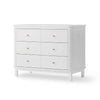 Oliver Furniture Wood 6 Drawer (Nursery) Dresser in White & White/Oak