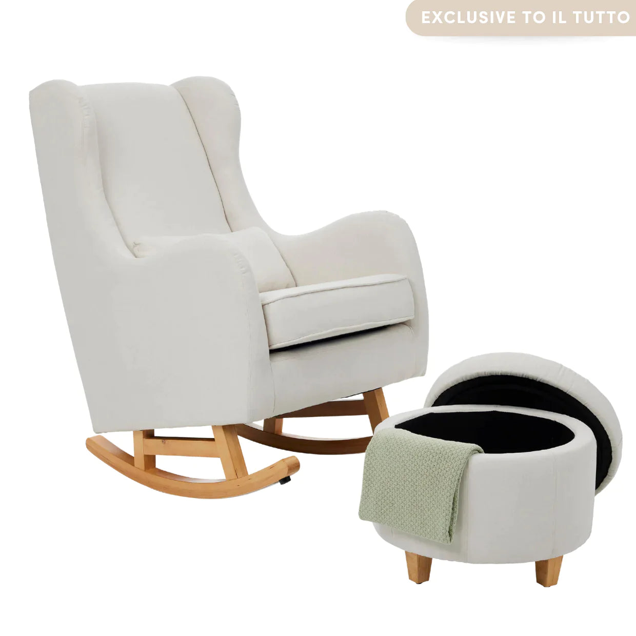 Il Tutto Olivia Rocking Nursery Chair & Footstool