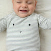 Organic Zoo Bunny Playsuit - Grey Stripes - 6-12m / Grey Stripes [AWIN] [Natural Baby Shower Ltd]