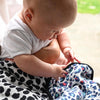 Etta Loves ANIMAL PRINT MUSLIN BLANKET - reversible newborn to 4 months / 5+ months