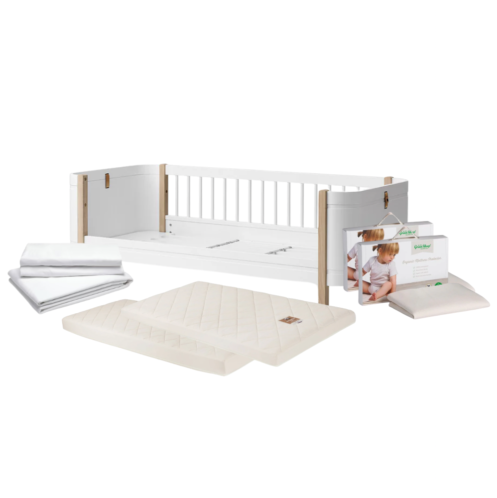 Complete Junior Bed Bundle – Oliver Furniture Mini+ Junior Bed Set with Mattress & Linens