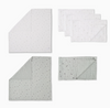 Mori Pre-Washed Muslin Cloth 6-Pack - White/Grey
