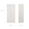 CuddleCo Freya Wardrobe - Coastal White