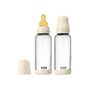 BIBS 2 Pack Glass Baby Bottle Round Latex