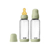 BIBS 2 Pack Glass Baby Bottle Round Latex