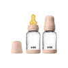 BIBS 2 Pack Glass Baby Bottle Round Latex