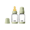 BIBS 2 Pack Glass Baby Bottle Round Latex
