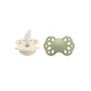 BIBS Infinity Anatomical Pacifier - 2 Pack - Ivory/Sage - Silicone - Ivory/Sage / Size 2 [AWIN] [Natural Baby Shower Ltd]